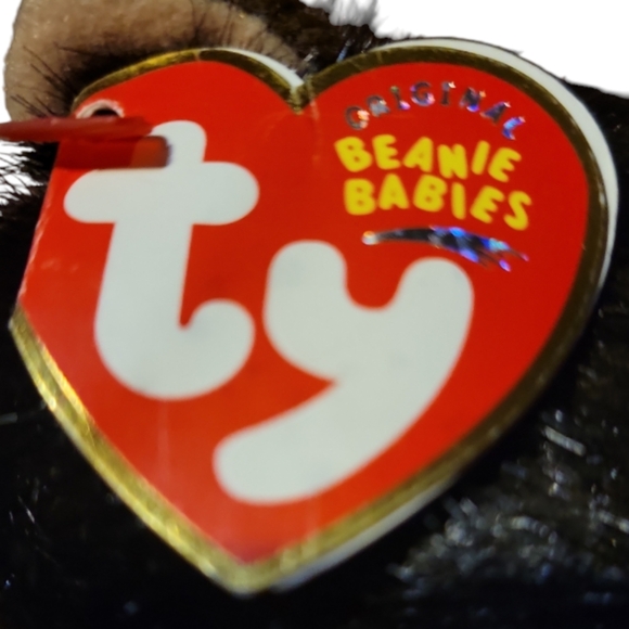 Vtg 2004 Ty Beanie Babies Heiress Black Cat Plush Stuffed Animal Pink Bow Tag - Picture 11 of 12